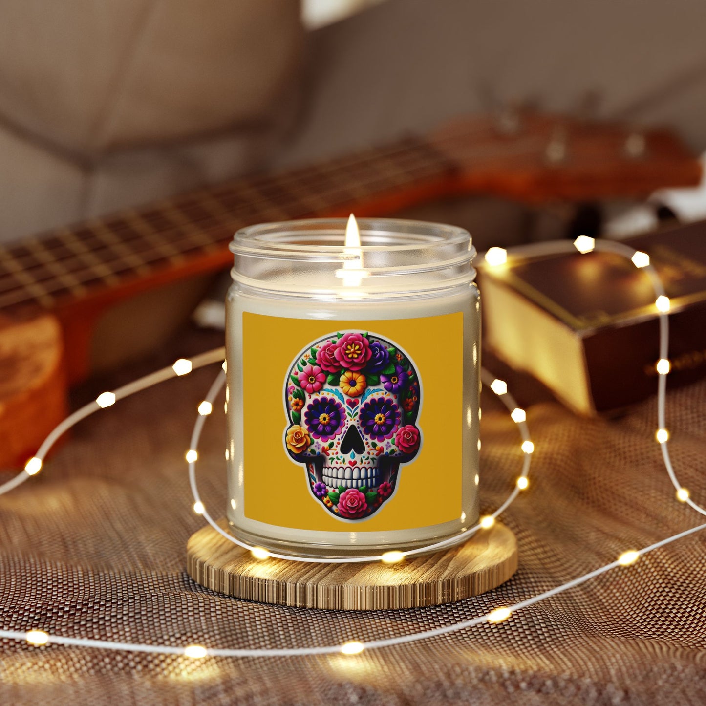 Day of the Dead Coconut Apricot Candle (4oz/9oz)