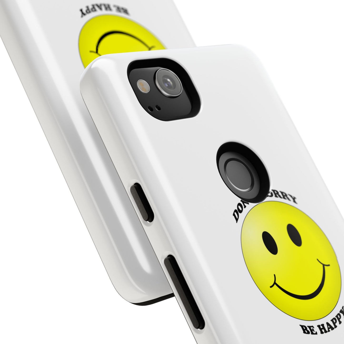 Happy Face Phone Case, Tough Cases, Don’t Worry, Be Happy, Cute Gift for Friends, Positive Vibes, Fun Mobile Accessories