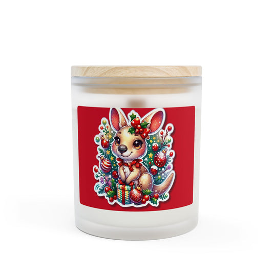 Festive Holiday Candle | 11oz Frosted Glass with Cheerful Design | Perfect for Christmas, Gift, Home Décor, Relaxation, Celebrations