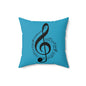 Musical Notes Decorative Pillow, Music Lover Gift, Home Decor, Soft Pillow for Couch, Unique Music Themed Decor