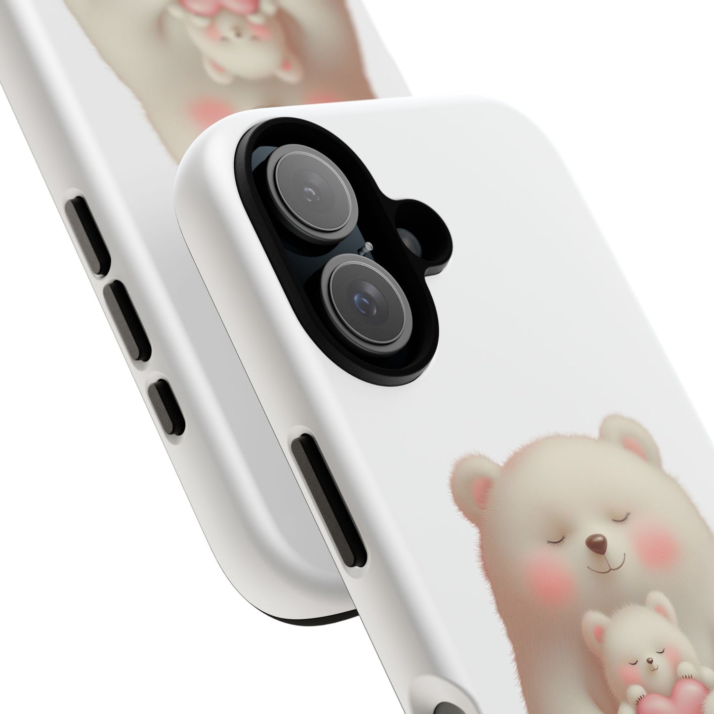 Cute Bear Phone Case, Tough Cases, Animal Lover Gift, Kids Accessories, Mother’s Day, Heartwarming Design
