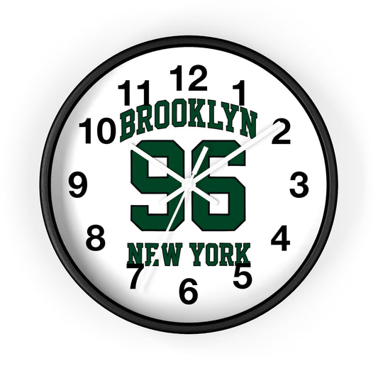 Brooklyn 96 New York Wall Clock – Vintage Athletic Jersey Decor