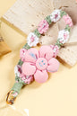 Pink Flower Decor Daisy Crochet Phone Strap