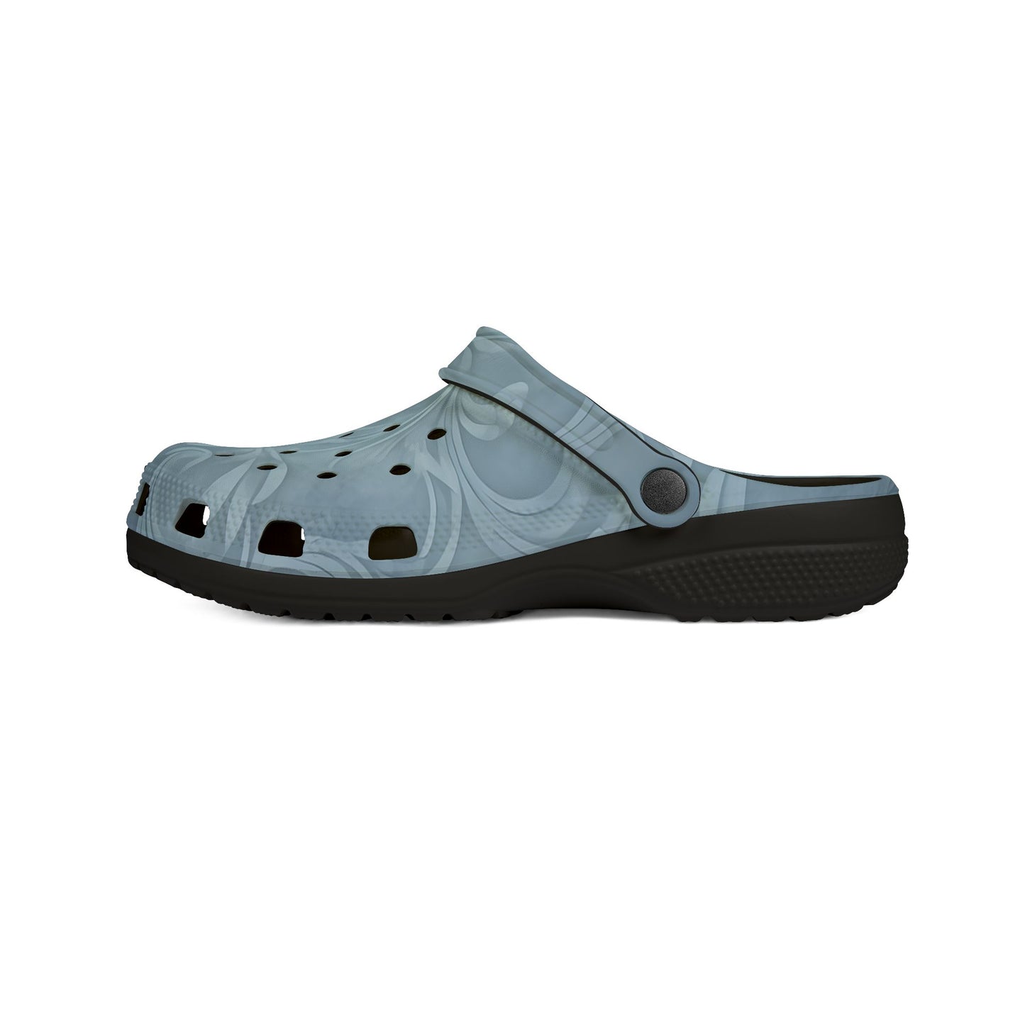 Blue Swirl EVA Foam Clogs — Comfortable Water-Friendly Slip-On Shoes