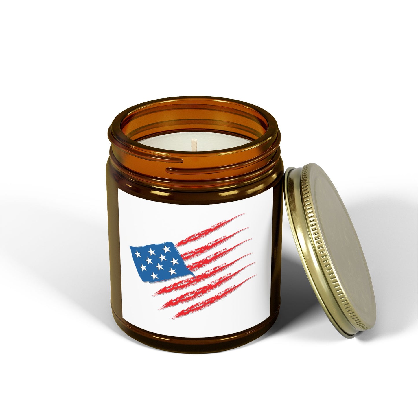 Patriotic Scented Candle, American Flag Decor, Home Fragrance Gift, July 4th Candle, Cozy Atmosphere, Relaxing Decor, USA Themes