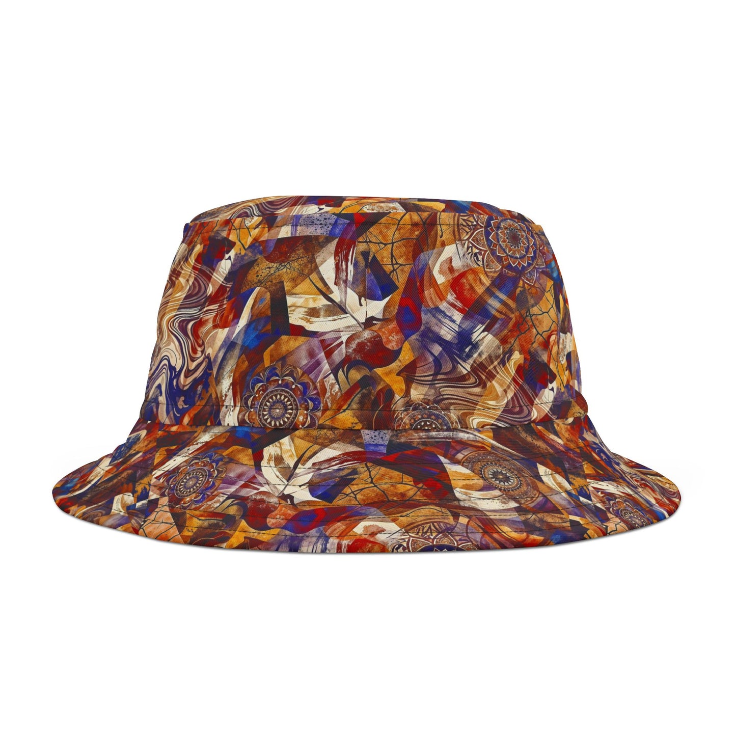 Abstract Swirl Bucket Hat — Colorful Psychedelic All-Over-Print
