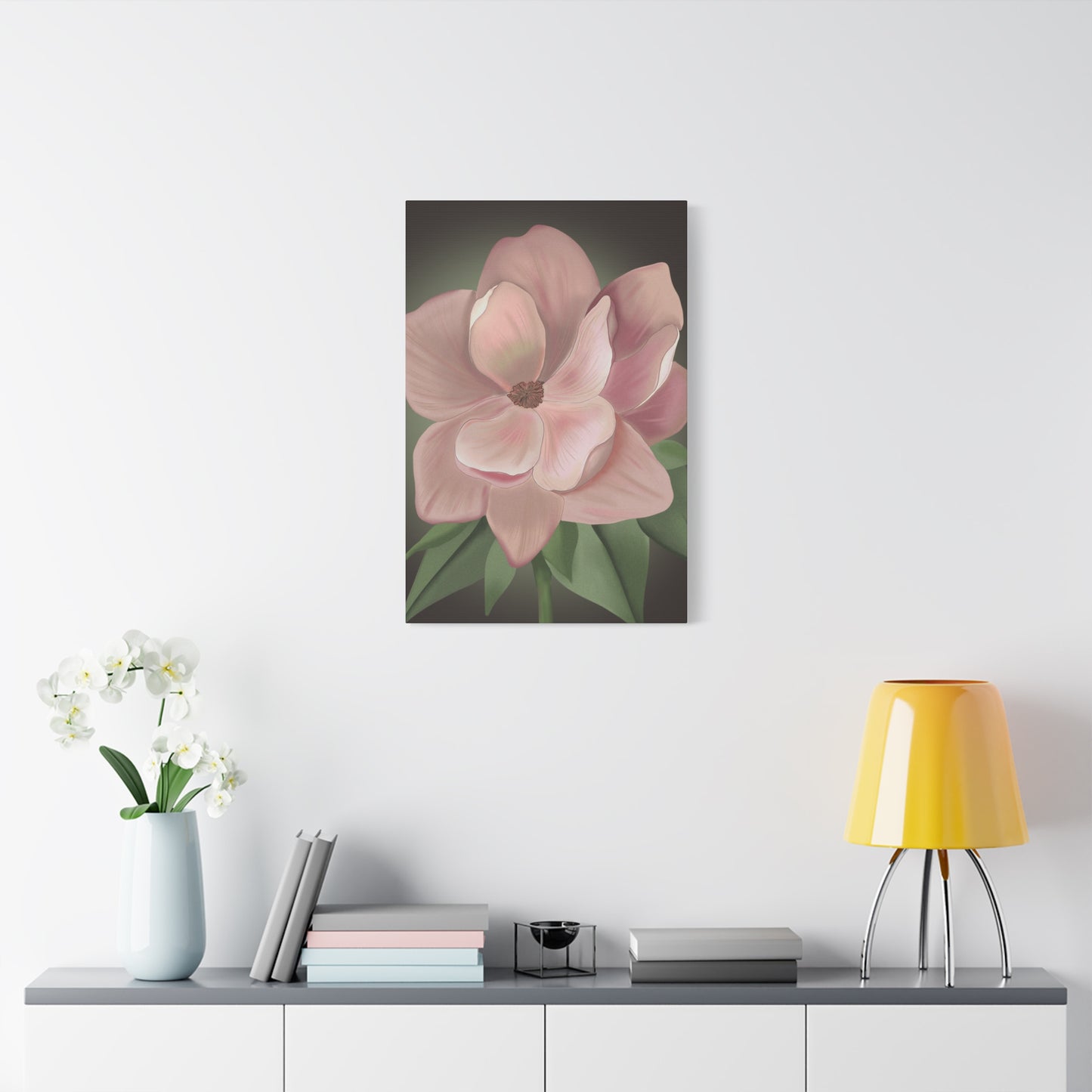 Matte Canvas, Stretched, 1.25" Pink Flowers