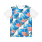 Vibrant Abstract Art Tee, Stylish Men's Polyester T-Shirt
