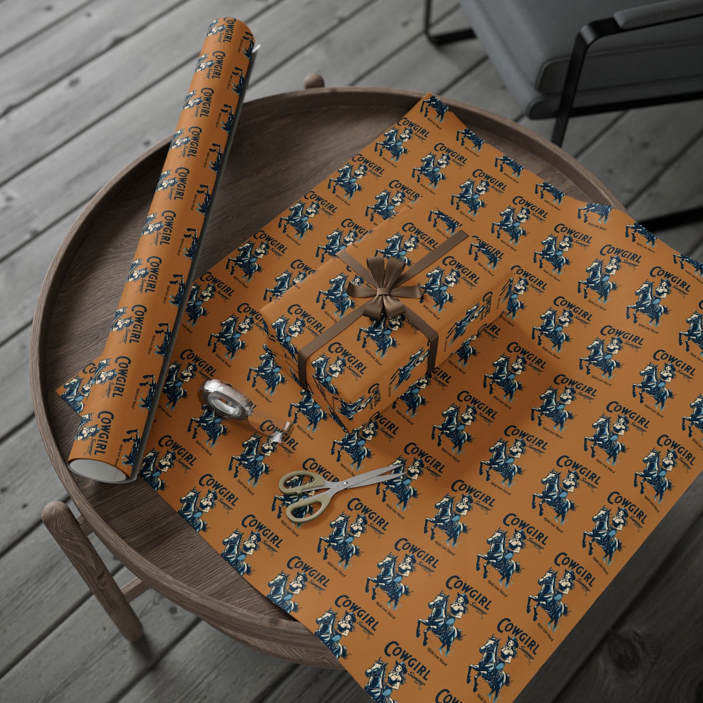 Cowgirl-Themed Wrapping Paper, Perfect for Birthdays, Holidays, Gift Wrapping, Western Parties, Unique Cowgirl Gifts