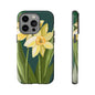 Floral Phone Case - Yellow Daffodil Design, Tough Phone Cover, Spring Decor, Floral Gift, Nature-Inspired Accessories