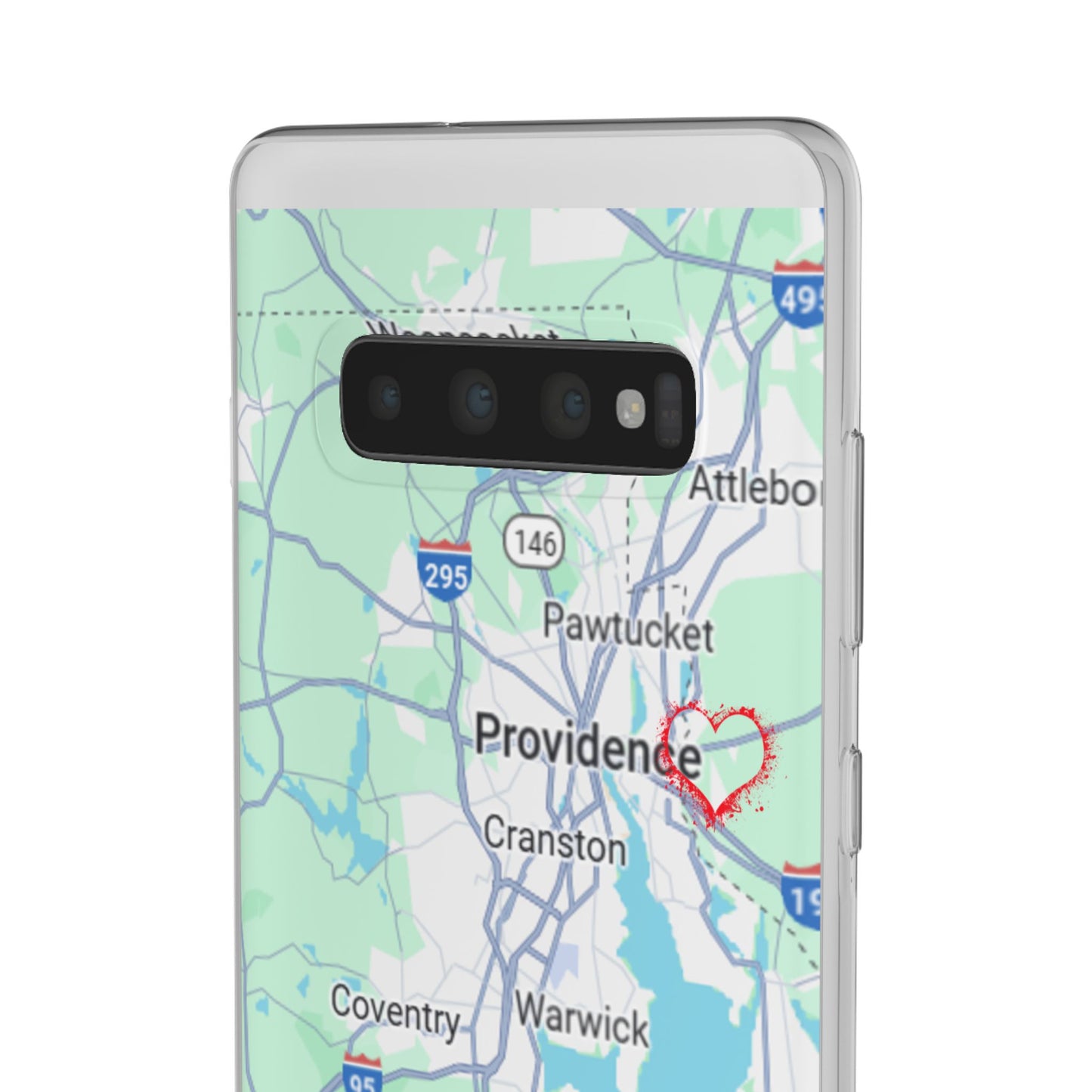 Providence Heart Map Phone Case - Custom Flexible Smartphone Protector, Gift for Her, Map Lover's Accessory, Personalized Case, Travel [...]