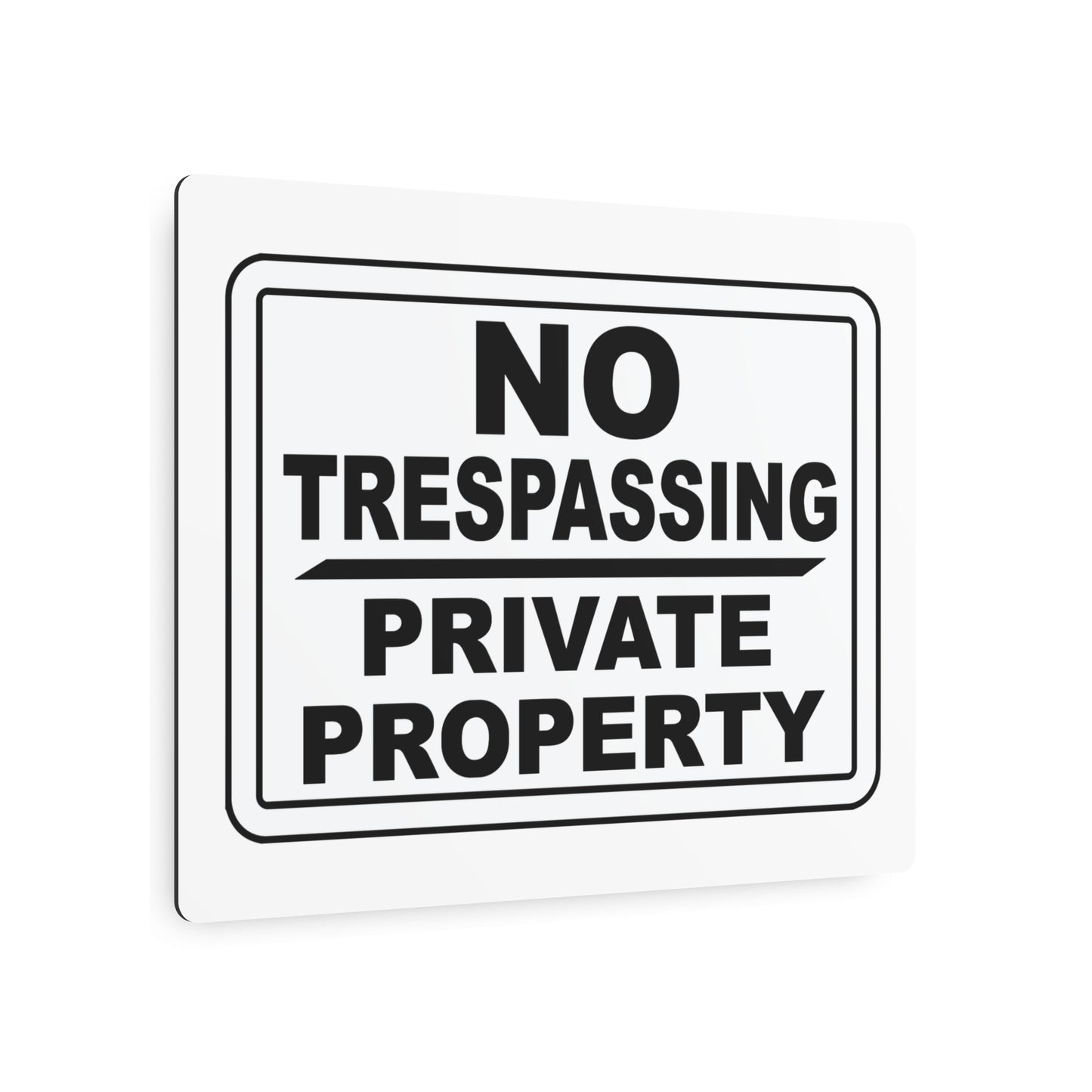 Metal Art Sign - 'No Trespassing' Decorative Home Security Sign, Rustic Home Decor, Yard Sign, Gift for New Homeowners, Protection Sign