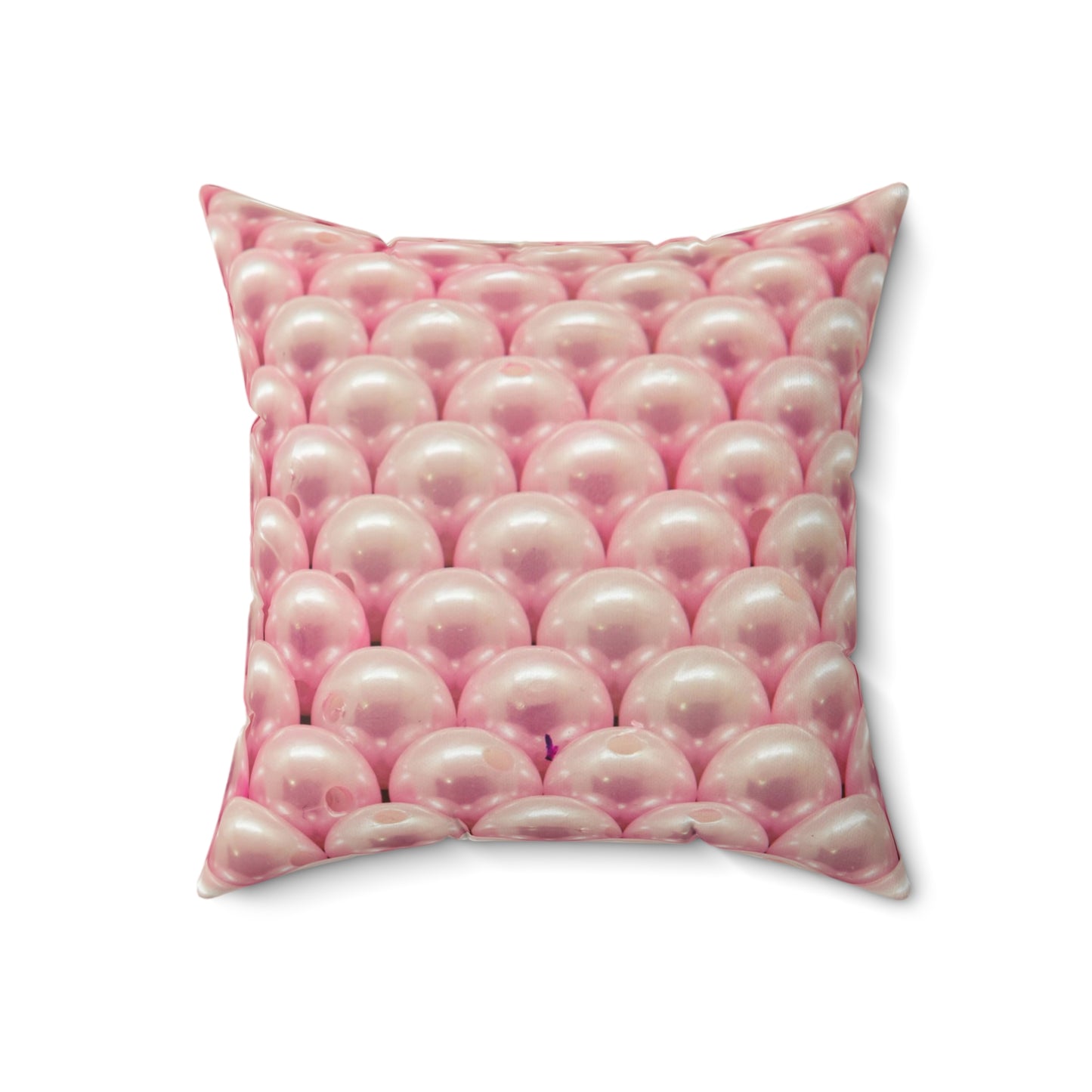 Pink Pearl Patterned Square Pillow, Decorative Cushion, Home Decor, Gift for Her, Soft Furniture Accent, Cozy Vibes