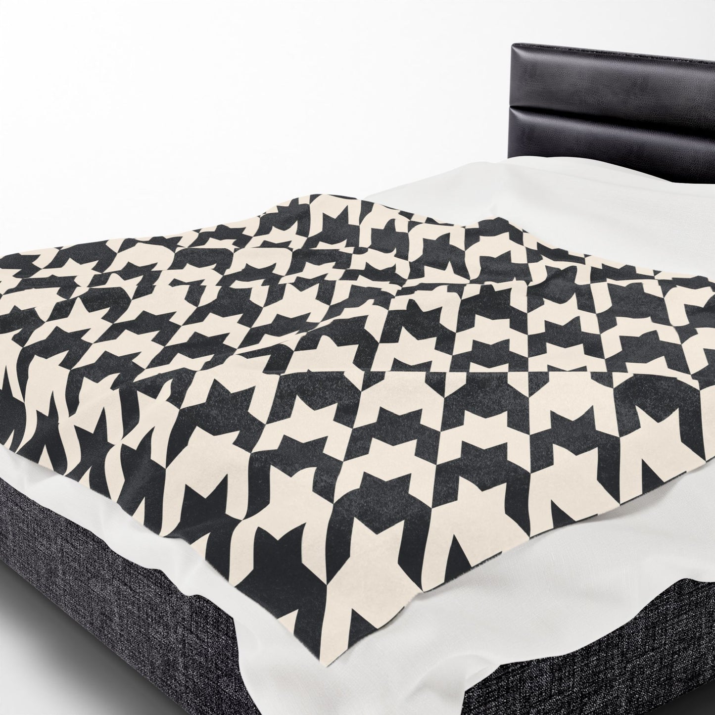 Chic Houndstooth Velveteen Plush Blanket, Cozy Home Decor, Stylish Throw for All Seasons, Gift for Birthdays and Housewarmings, Modern [...]