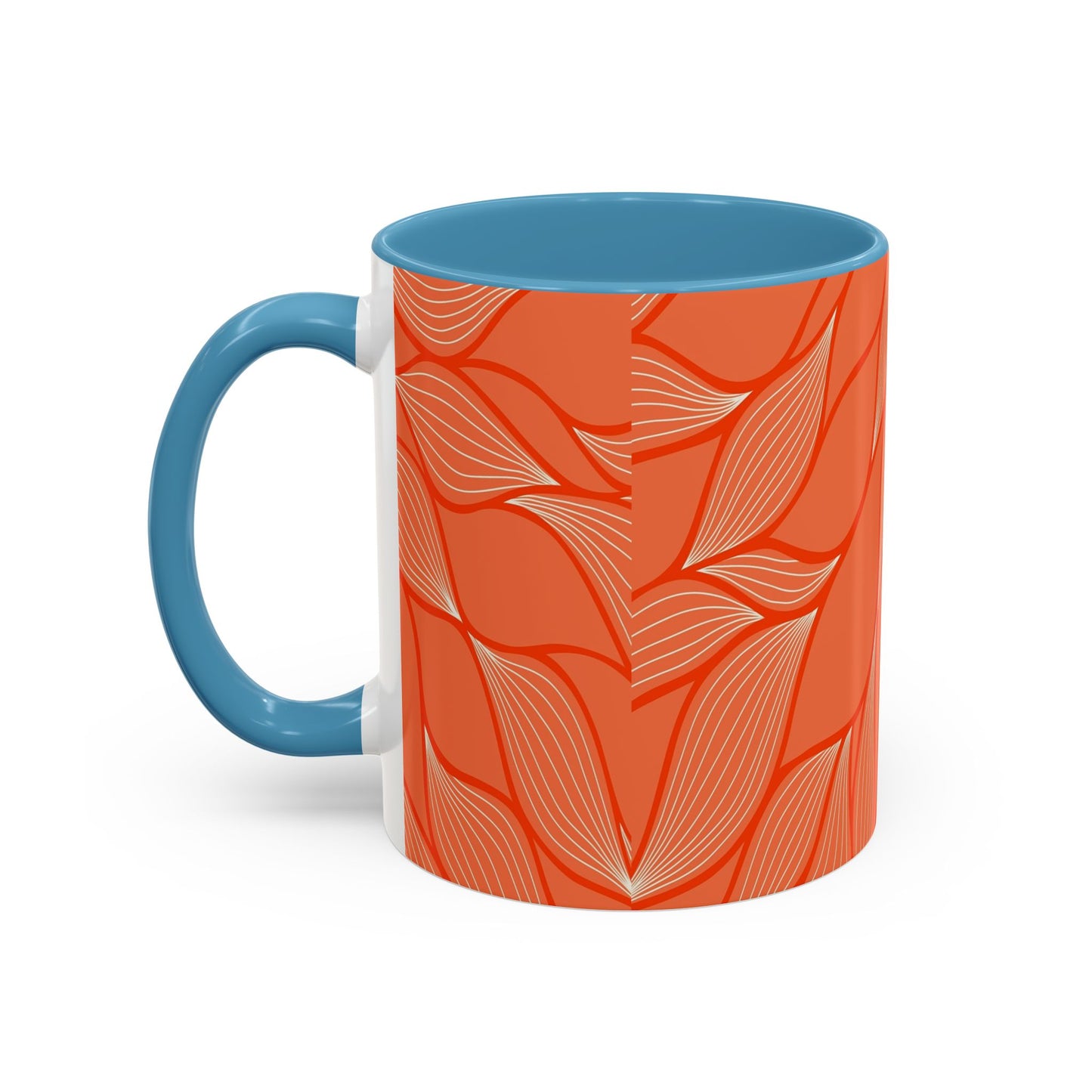 Stylish Accent Coffee Mug, Floral Pattern Drinkware, Unique Gift for Coffee Lovers, Home Decor, Kitchenware, Vibrant Design