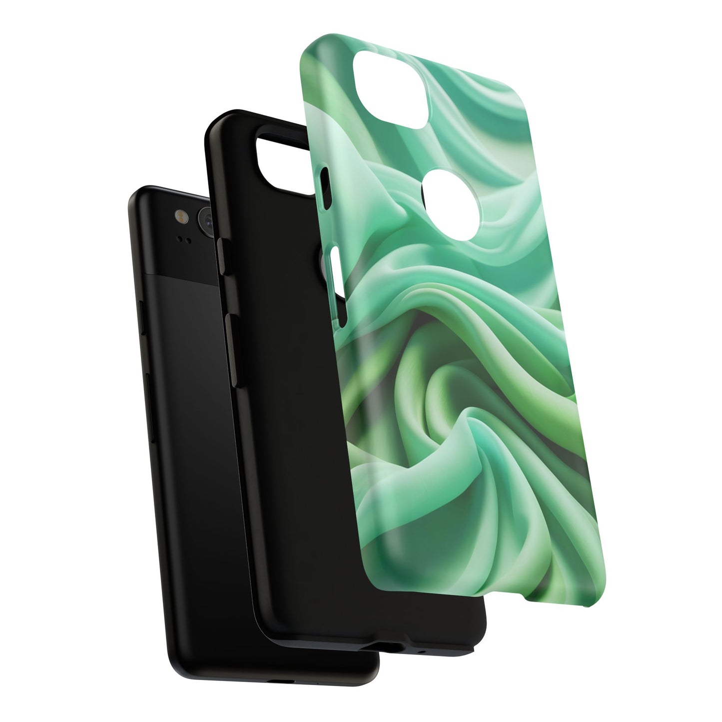 Stylish Phone Case, Tough Case, Green Abstract Design, Cell Phone Cover, Unique Gift, Trendy Accessory