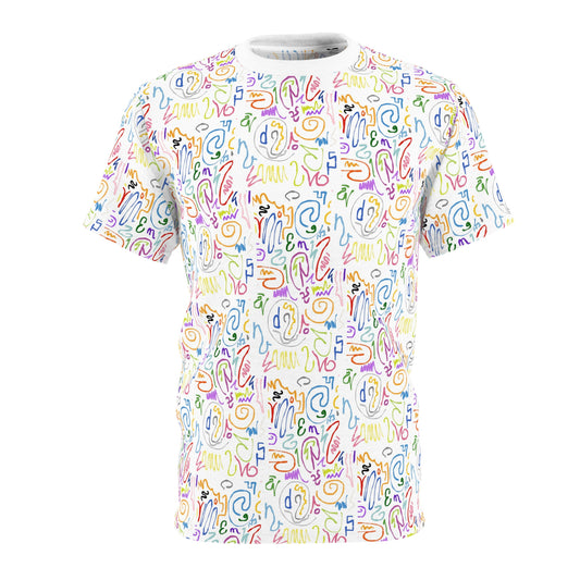 Colorful Artistic Unisex Tee, Fun Graphic T-Shirt, Casual Wear, Gift for Art Lovers, Summer Style