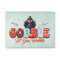 Thanksgiving Glass Cutting Board - Gobble Til You Wobble Design