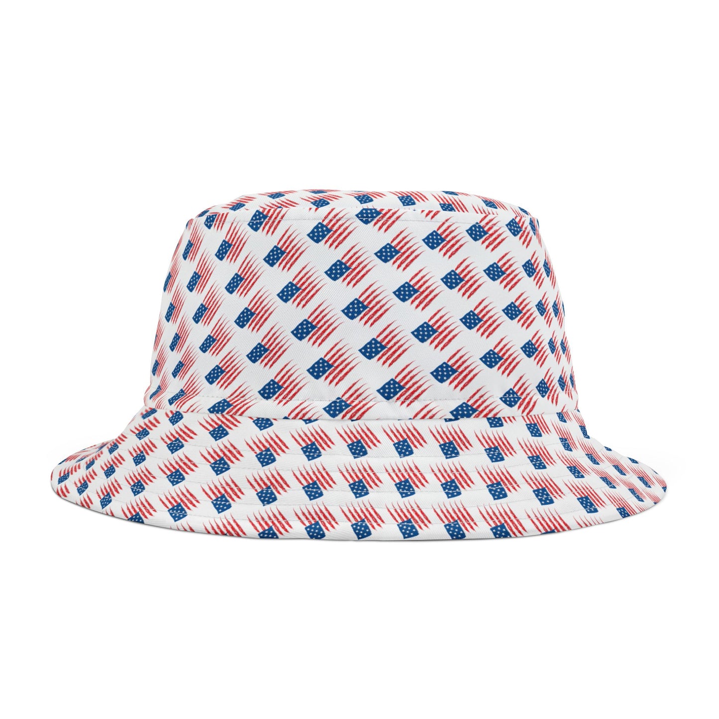 Patriotic Bucket Hat - AOP Style, Summer Accessory, Fourth of July Hat, Unisex Outdoor Cap, Trendy Festival Gear