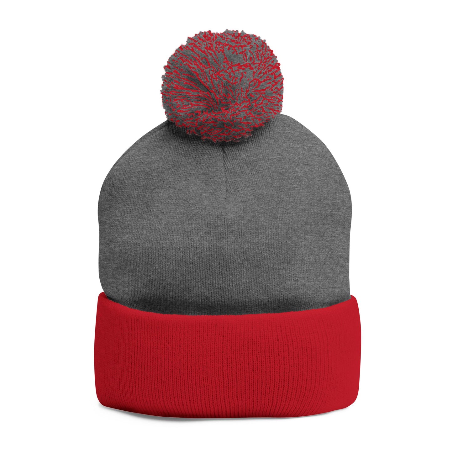 Cozy Pom-Pom Knit Cap, Winter Beanie, Embroidered Hat, Gift for Him/Her, Stylish Knitwear, Cold Weather Accessory
