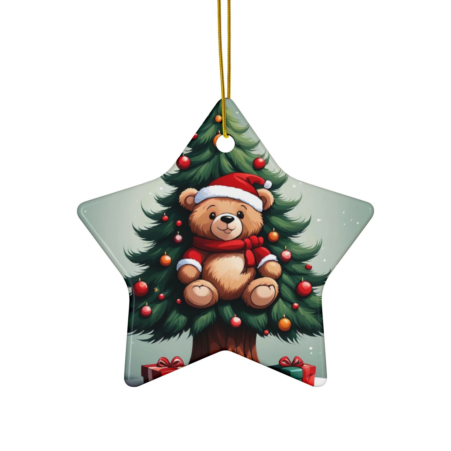 Ceramic Ornaments, 2-Side Print, (1pc, 3pcs, 5pcs, 10pcs)