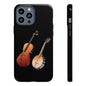 Musical Instrument Phone Case - Violin & Banjo Design, Music Lover Gift, Unique Phone Cover, Holiday Gift, Durable Tough Cases