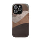 Abstract Earthtone Phone Case — Brown Layered Rugged Tough Case