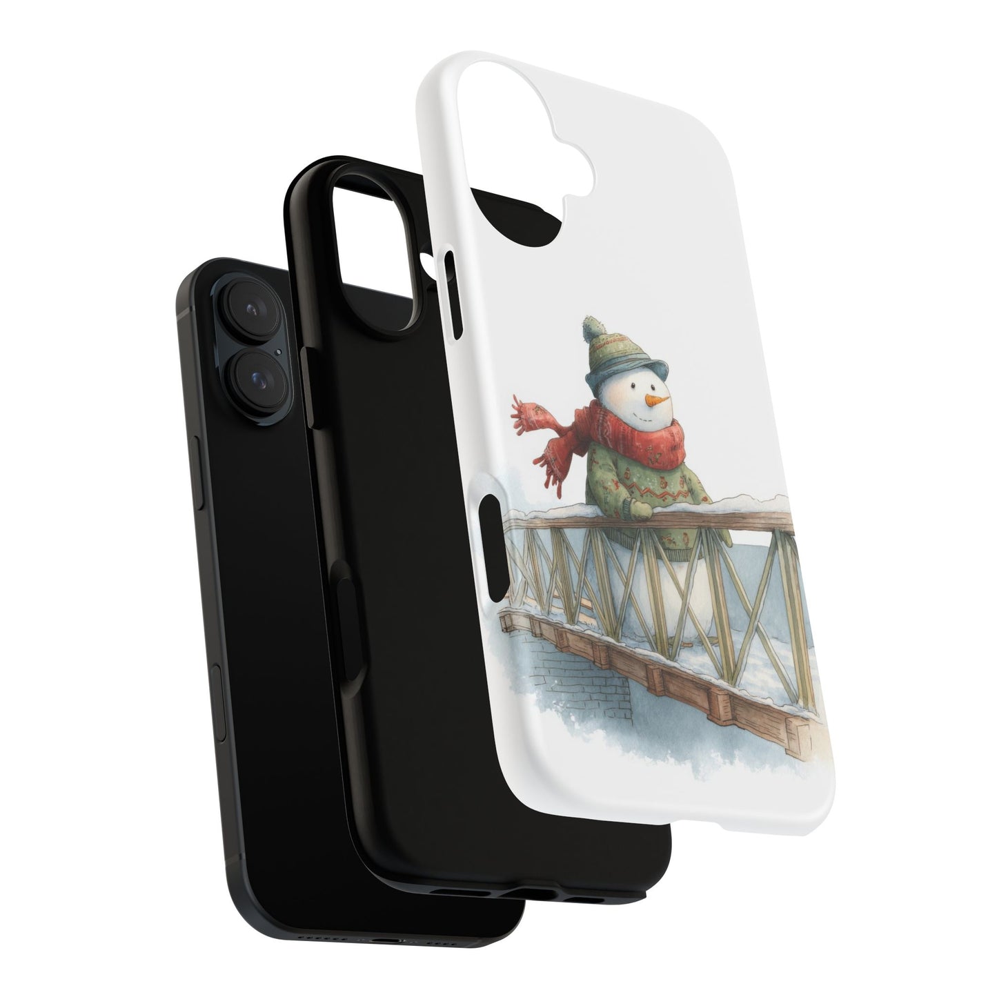 Snowman Phone Case – Winter Holiday Gift, Cute Snowman Design, Winter Accessories, Protective Phone Case, Unique Christmas Present