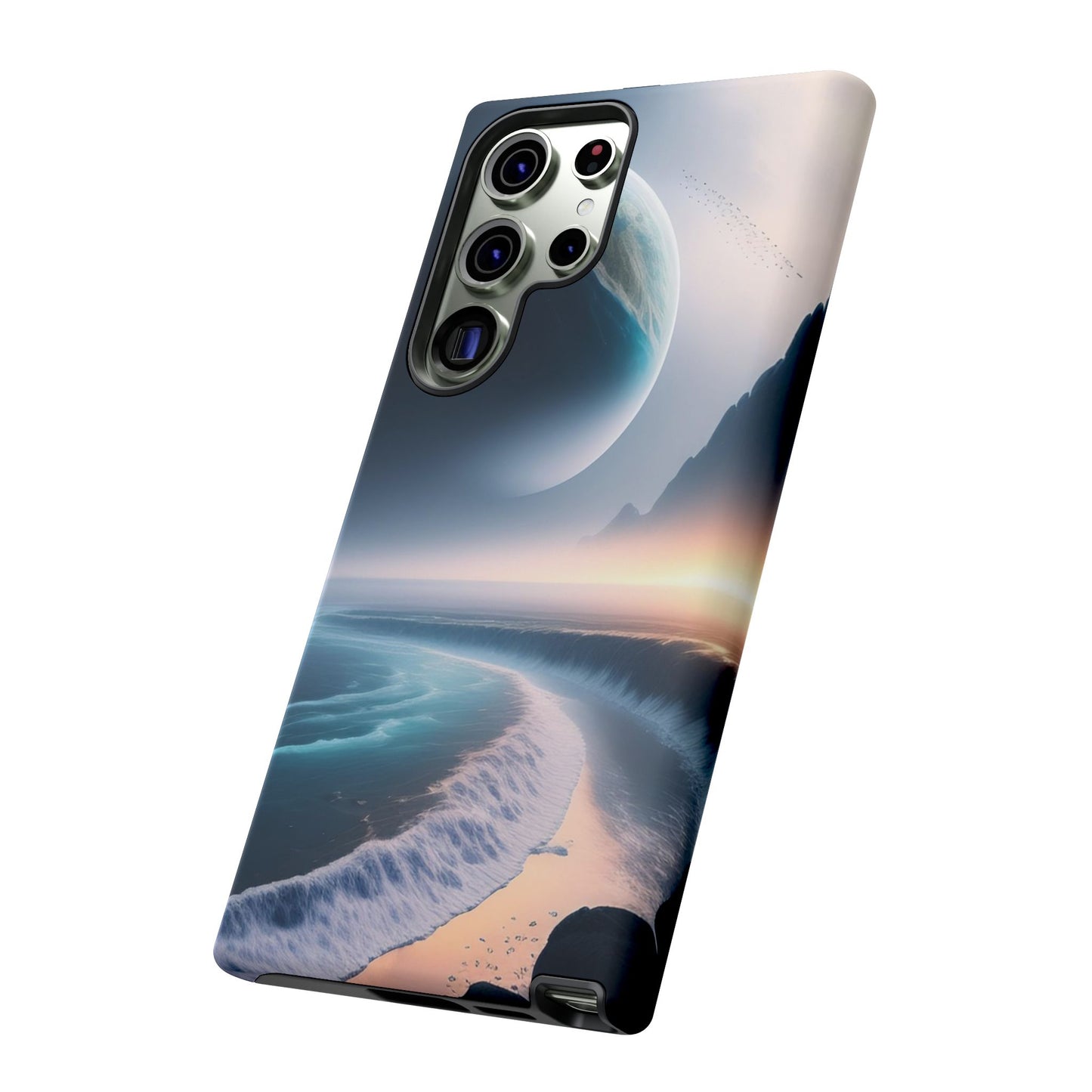 Galaxy Ocean Phone Case — Surreal Planet Beach Tough Case