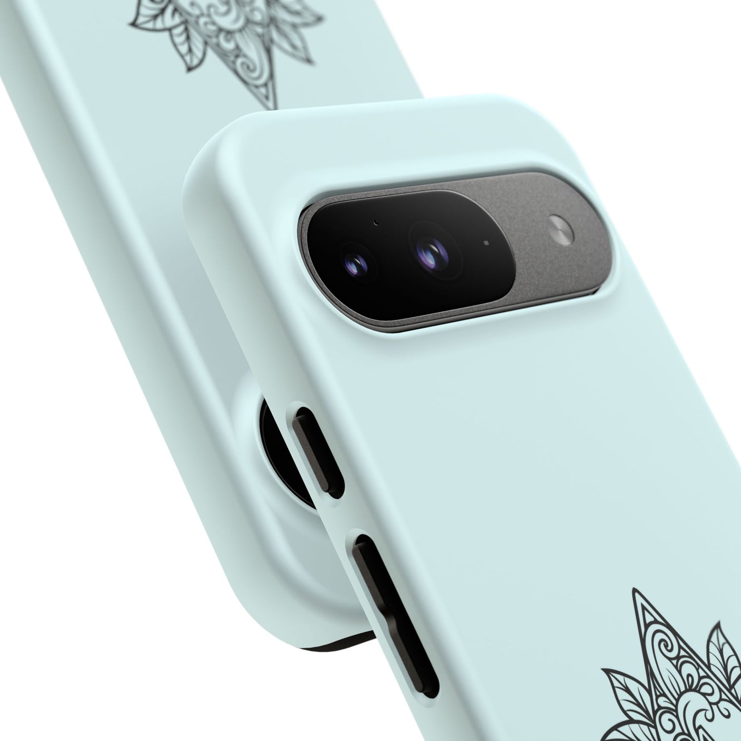 Personalized Tough Phone Case, Floral Monogram Cell Phone Cover, Custom Protective Case, Unique Gift, Birthday, Graduation