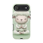 Meditating Lamb Phone Case — Cute Pastel Protective iPhone Cover
