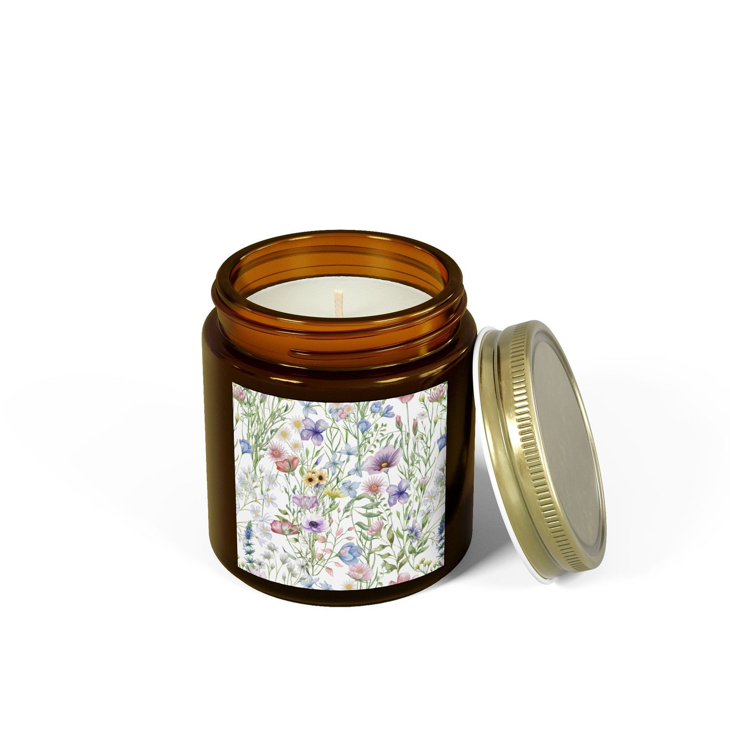 Scented Candles, Coconut Apricot Wax (4oz, 9oz) - Wildflowers