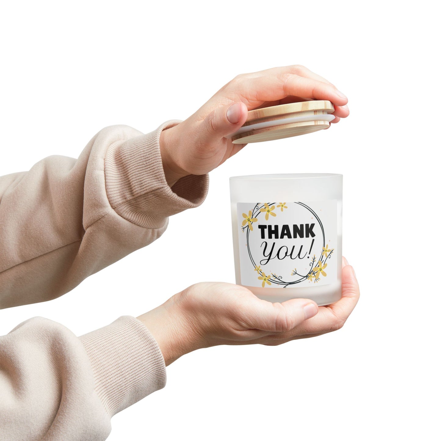 Frosted Glass Candle, 11oz