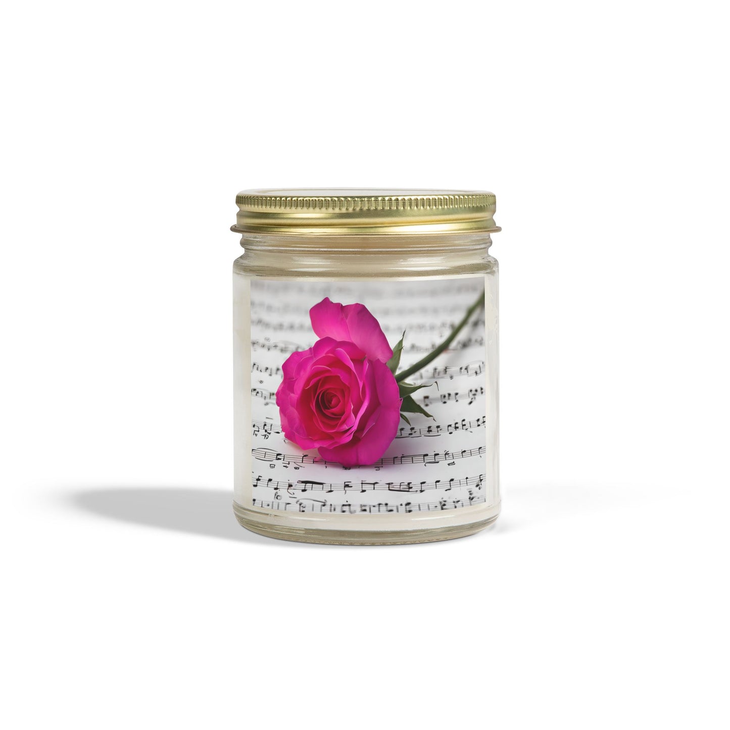Romantic Floral Scented Candle - Coconut Apricot Wax, Rose Design, Home Decor Gift, Aromatherapy Candle, Unique Centerpiece