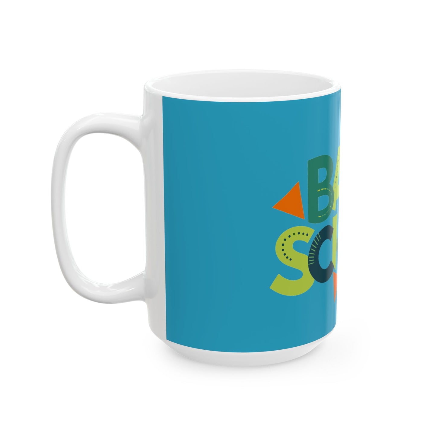 Back to School Ceramic Mug | Fun and Colorful Coffee Cup for Students | Unique Gift for Teachers, School Supplies, Back-to-School