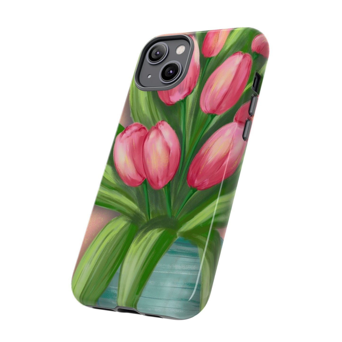 Floral Phone Case with Vibrant Tulips - Tough Cases for Garden Lovers, Spring Gifts, Nature Enthusiasts, Unique Gadget Accessories, [...]