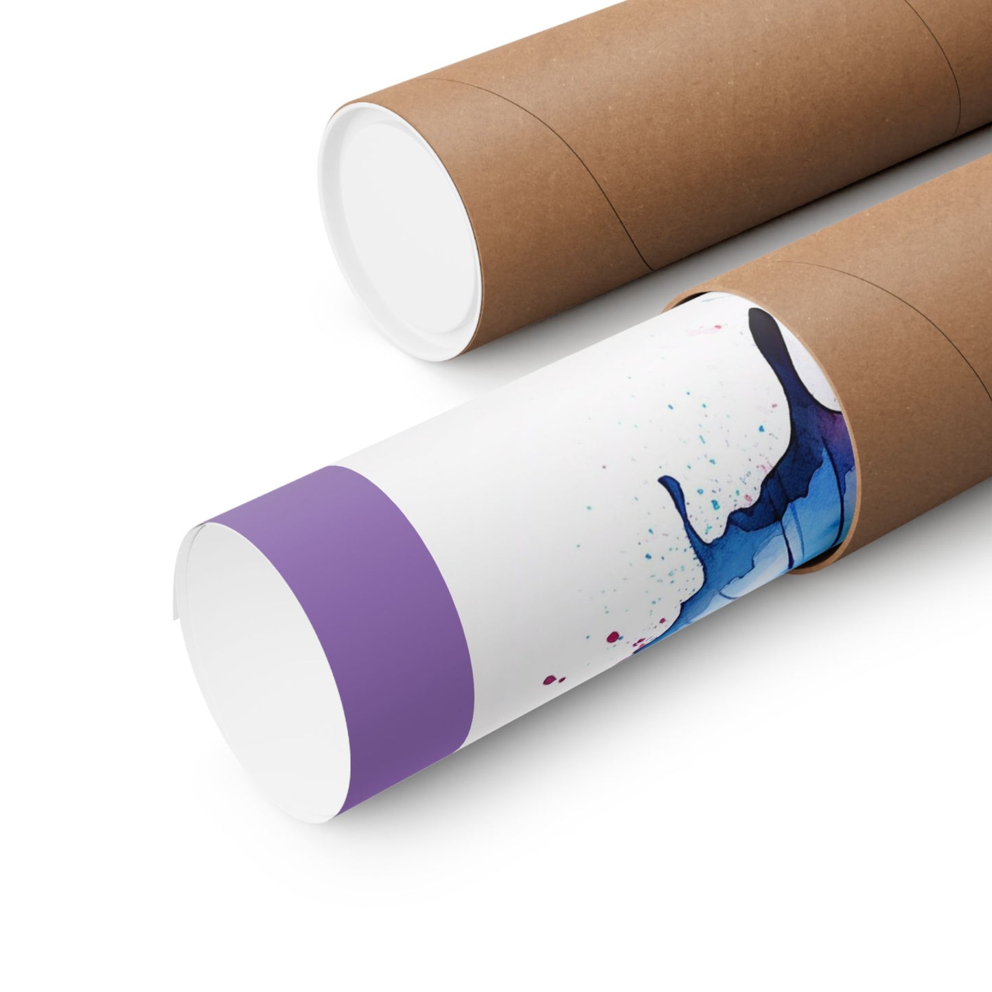 Butterfly Watercolor Matte Poster — Purple Vertical Art Print