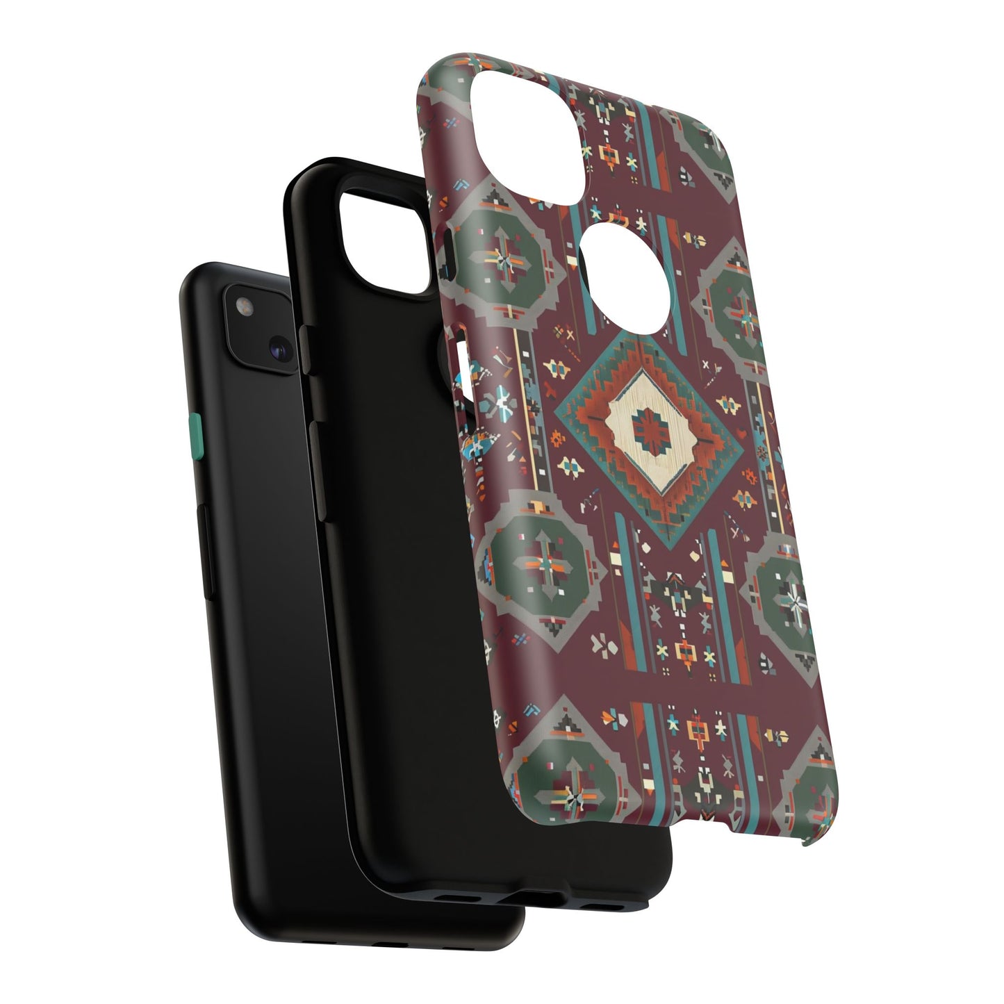Tribal Pattern Phone Case - Boho Chic, Tough Durable Cover, Stylish Tech Accessory, Gift for Him/Her, Festival Essentials