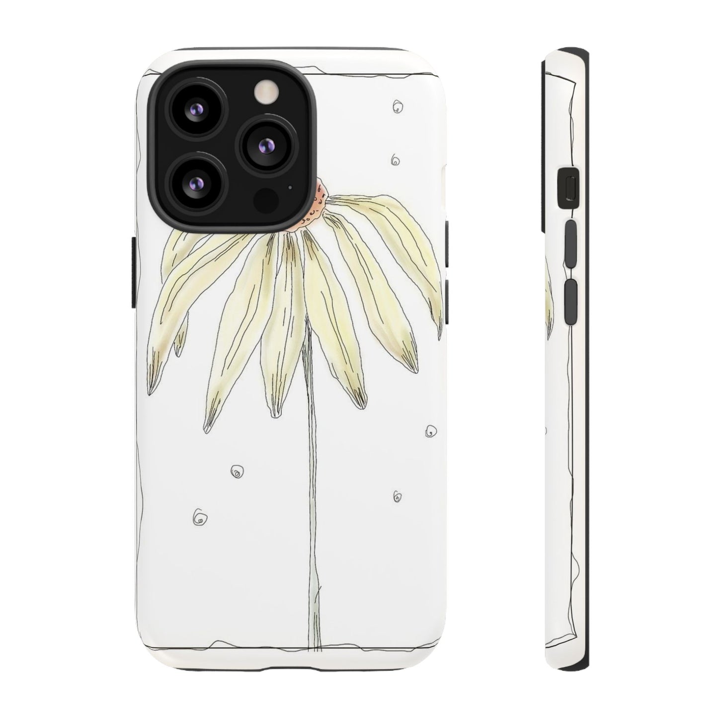 Flower Phone Case with Delicate Design, Tough Phone Cover, Nature Lover Gift, Floral Tech Accessory, Stylish Phone Protection