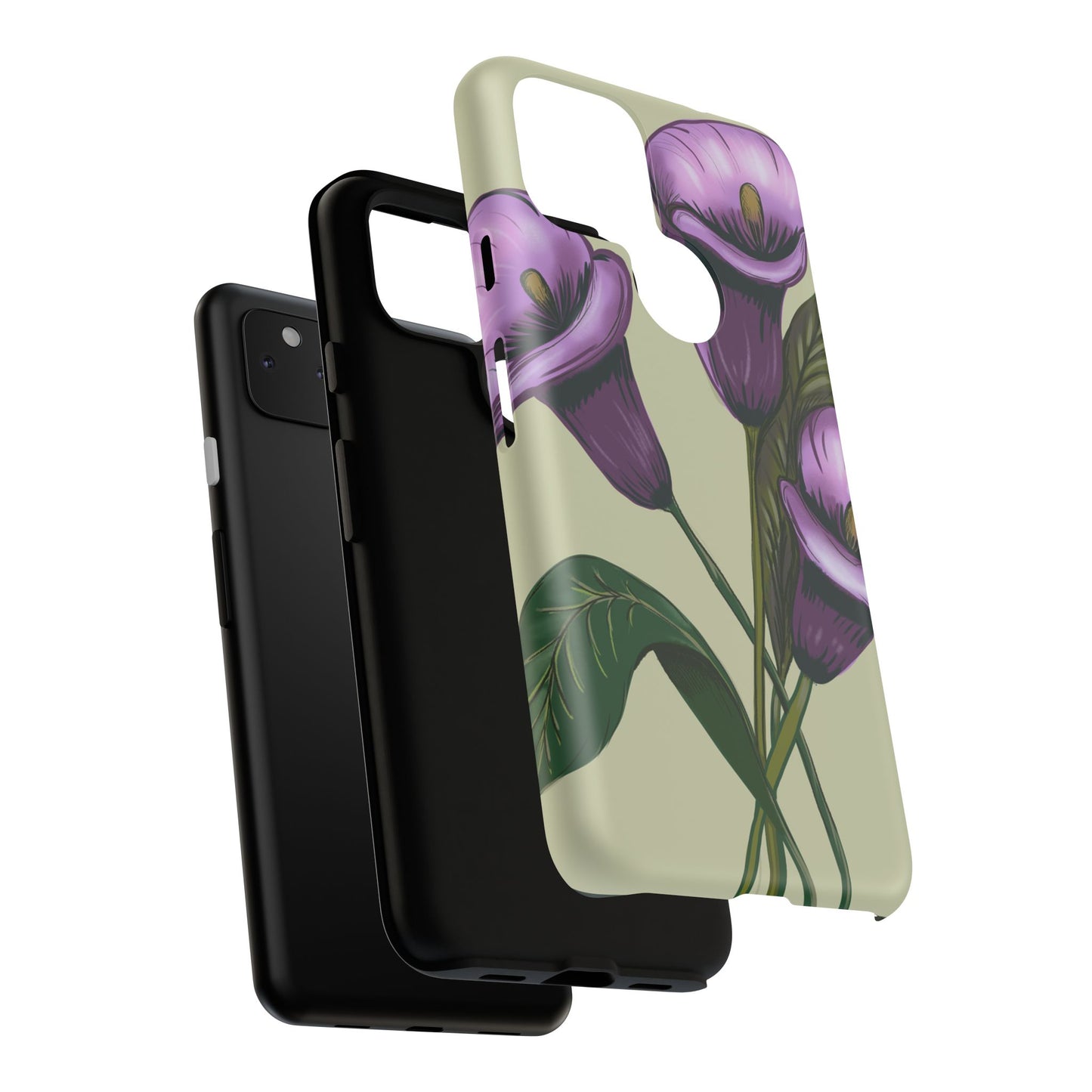 Floral Phone Case - Tough Cases, Purple Flower Design, Cell Phone Accessories, Gift for Her, Nature Lover Essentials