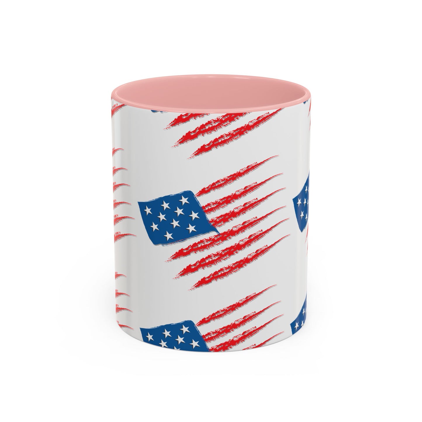 Patriotic Accent Coffee Mug | USA Flag Design, Perfect Gift for Veterans & Independence Day, Coffee Lover's Merchandise, Red White [...]
