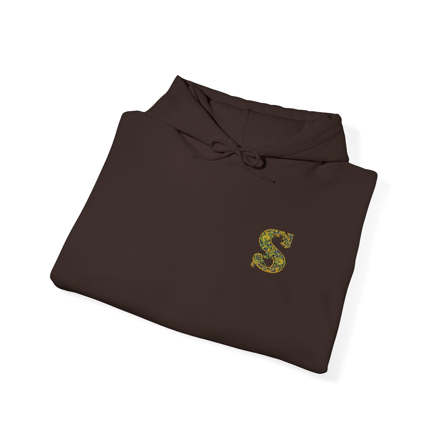Floral S Initial Hoodie — Monogrammed Flower Letter Sweatshirt