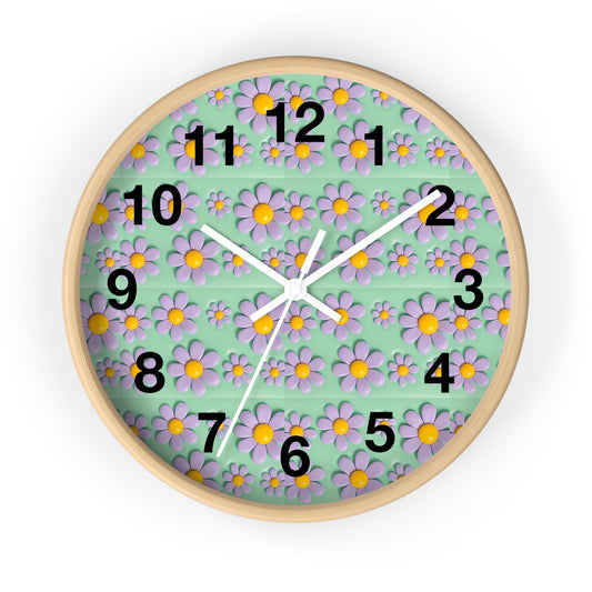 Charming Floral Wall Clock - Brighten Your Space with Decorative Timepiece, Home Decor, Gift for Her, Birthday, Mother's Day