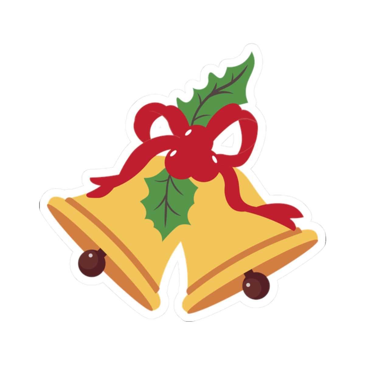 Christmas Bells Sticker — Festive Kiss-Cut Holiday Decal