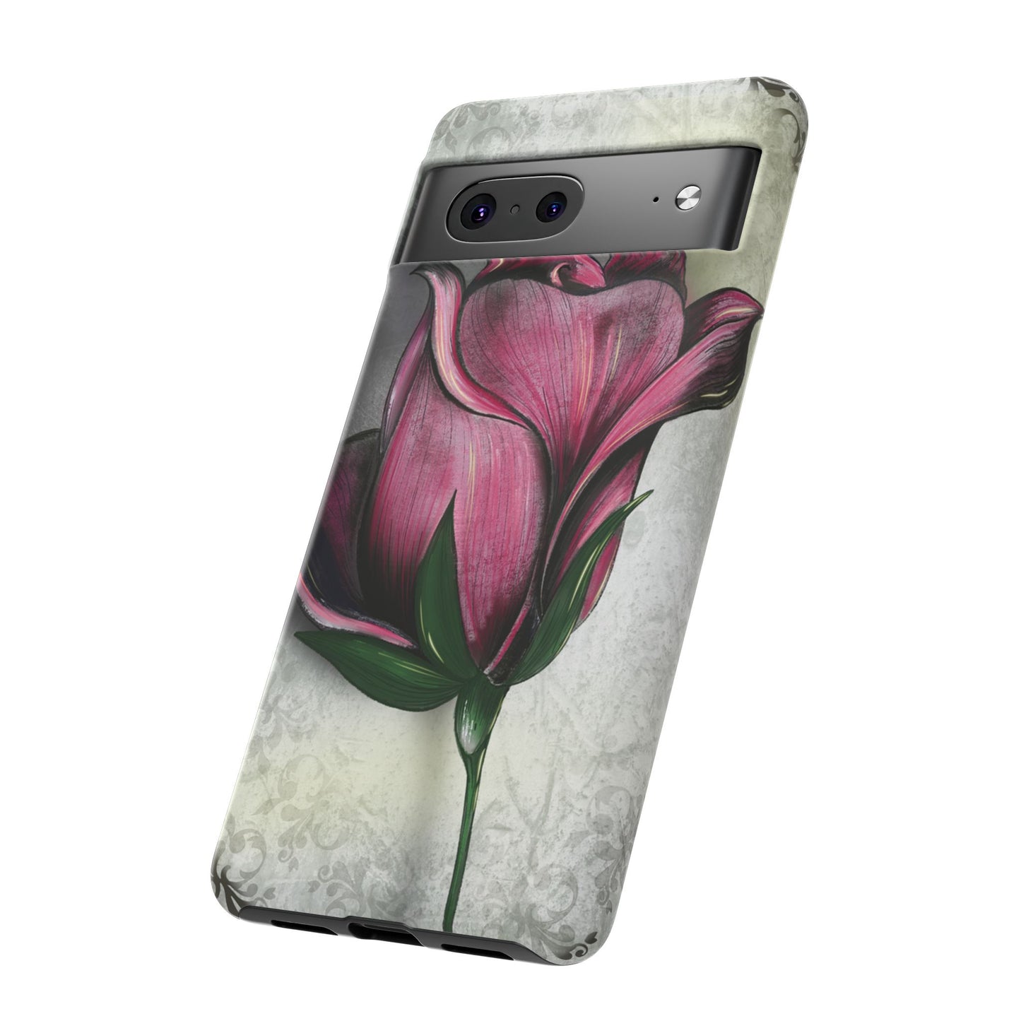 Rose Phone Case – Tough Cases, Floral Phone Cover, Gift for Her, Minimalist Design, Nature Lover's Accessory, Birthday Gift Idea