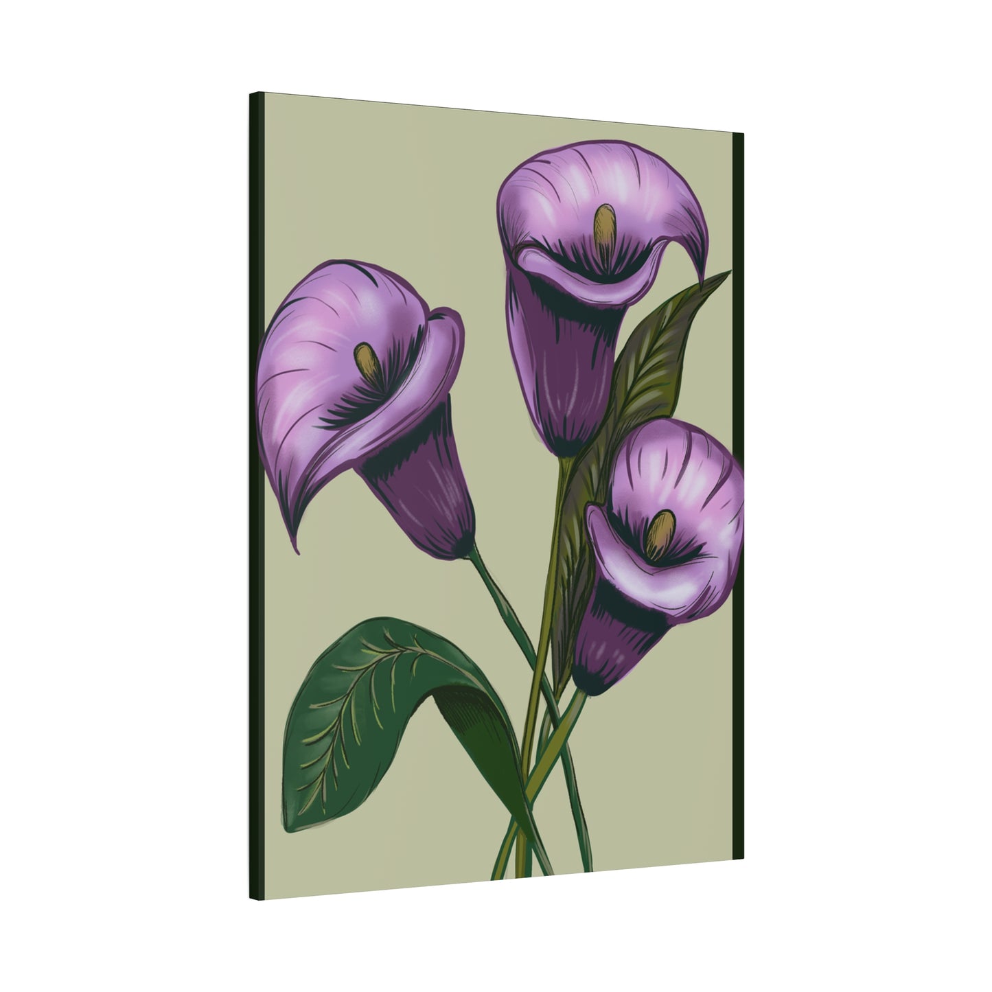 Copy of Matte Canvas, Stretched, 1.25" Purple Flowers