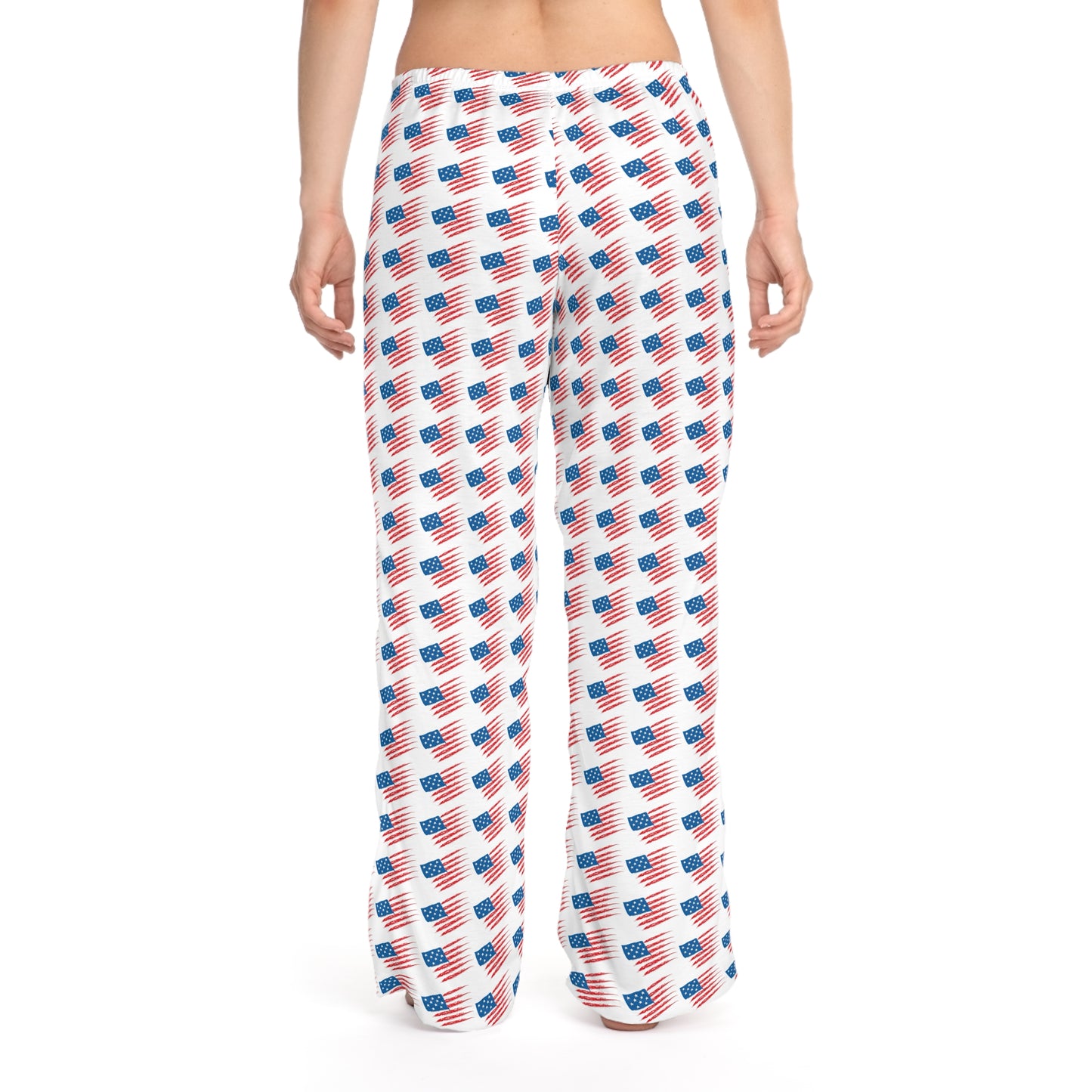 Patriotic Women's Pajama Pants, Cozy Sleepwear, American Flag Lounge Pants for Independence Day, Gifts for Her