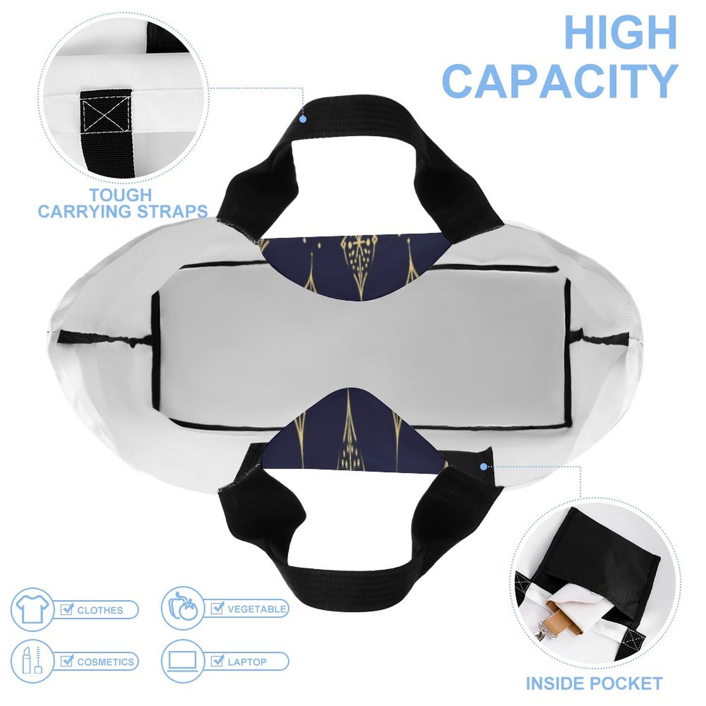 Large One Shoulder Shopping Bag