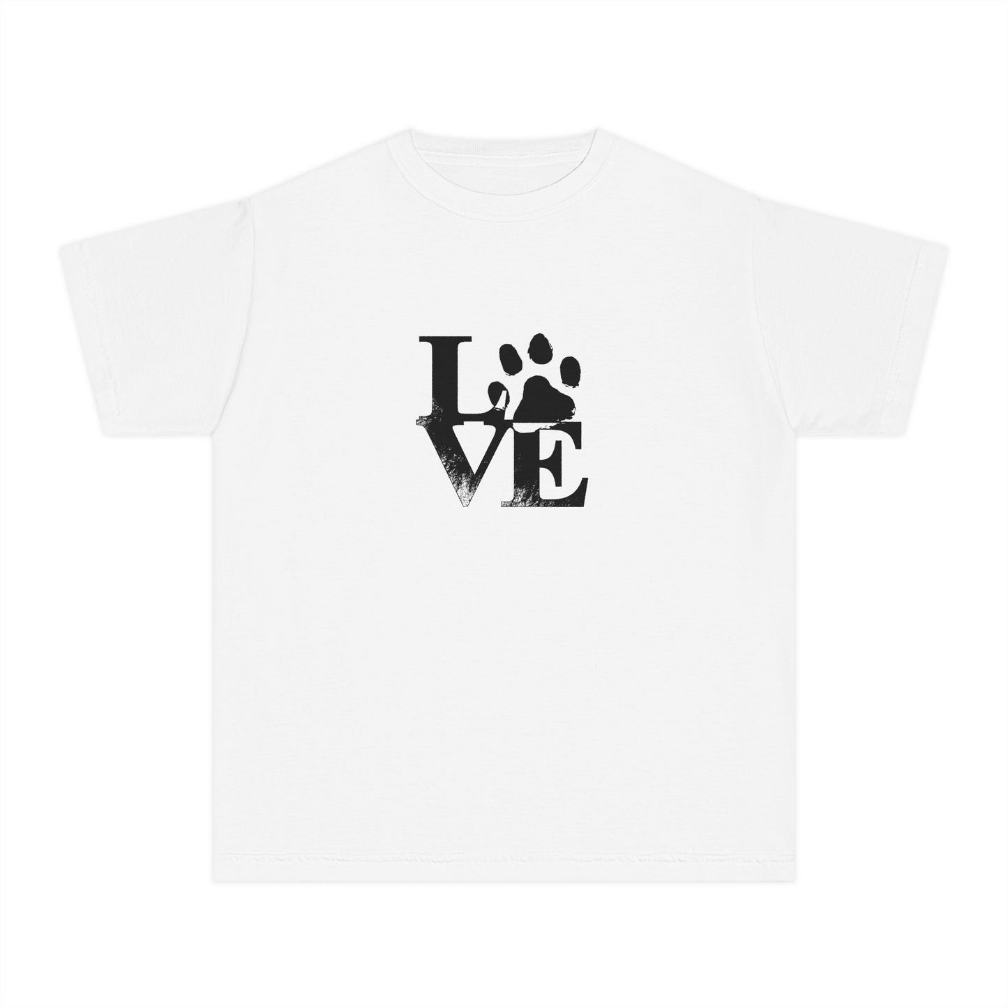 Youth Love Paw Tee - Perfect for Pet Lovers, Gifts for Kids, Animal Lovers, Birthday or Holiday Gift, Cute Casual Wear