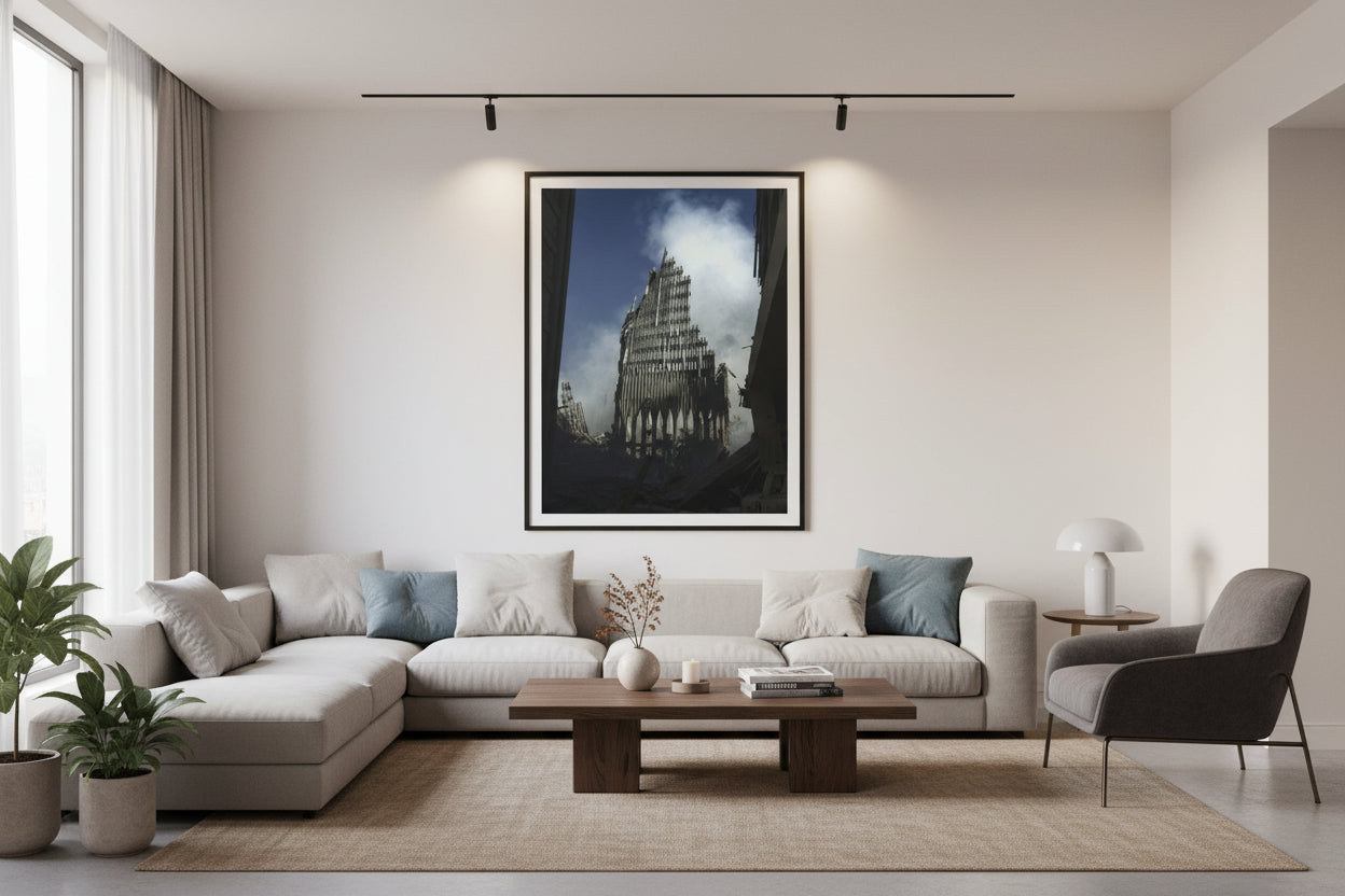 Matte Stretched Canvas - Ruined Cathedral Architectural Print